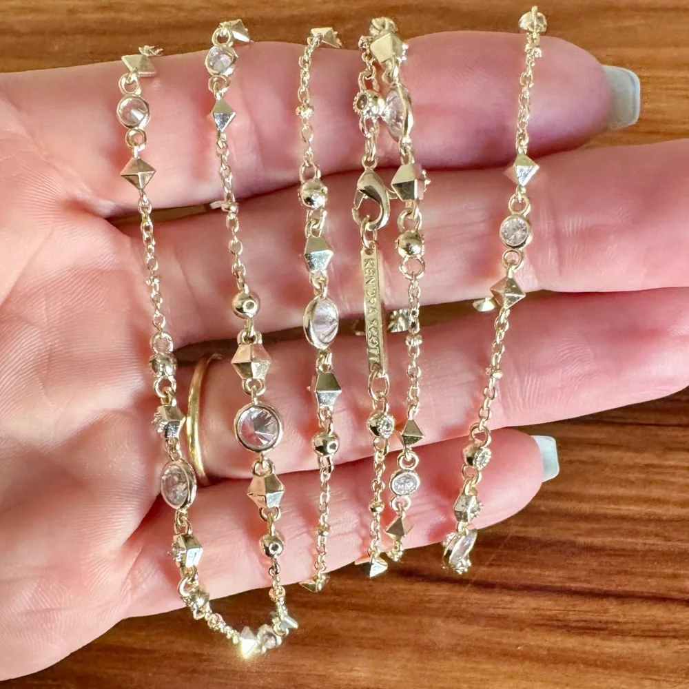 Kendra Scott - Winifred Necklace in crystal and gold finish - Picture 8 of 8